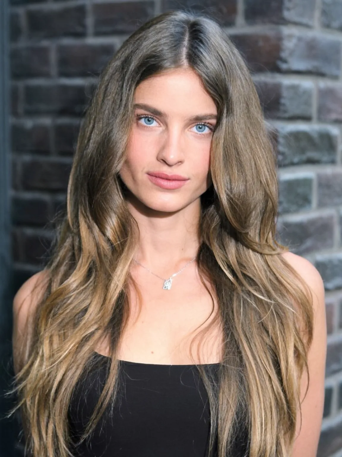 sandy blonde with subtle lowlights long layers
